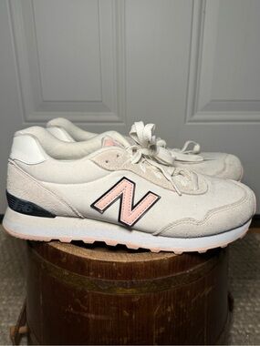 New Balance 515v3 Sea Salt Pink Haze Cream with Pink Accent Sneaker Tennis Shoes